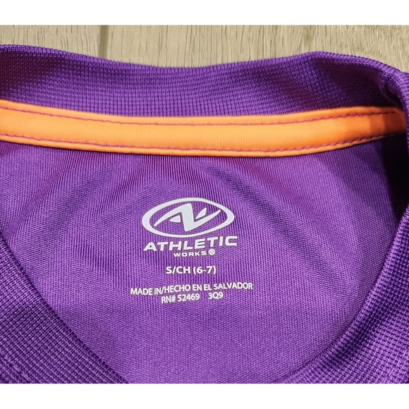 Kids Athletic Works Clemson Purple Dri-fit Short Sleeve Shirt Size S (6-7)‎ - Picture 4 of 6